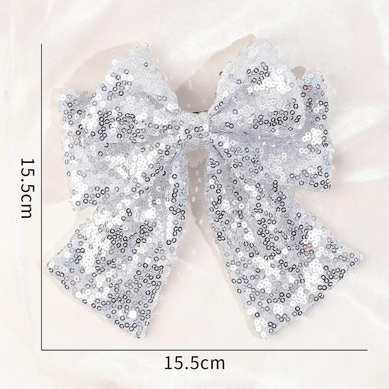 Top Trends: Ncmama Big Bows Sequins Hair Clip For Women Fashion Girls Handmade Bowknot Hairpins Ladies Barrette Headwear Hair Accessories Shoppable Styles - Image 4