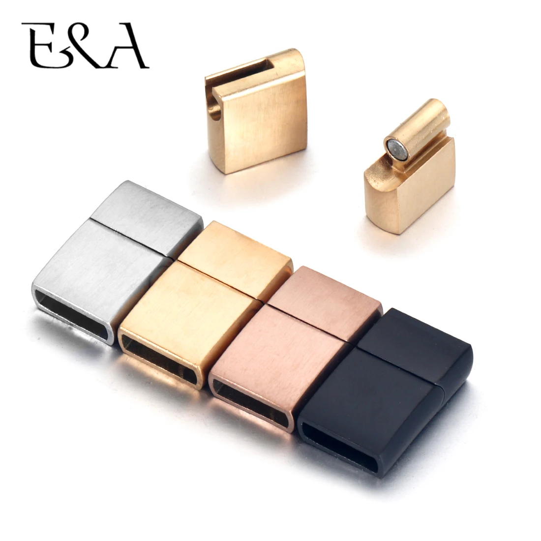 Top Trends: 2pieces Stainless Steel Magnetic Clasps Hole 10x3mm For Leather Bracelets , Clasp Magnet DIY Bracelet Jewelry Making Accessories Shoppable Styles