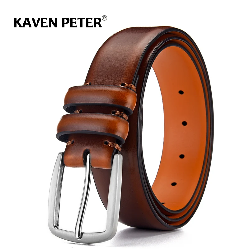 Top Trends: Belt Male Fashion Men&#039;s Luxury Designer Cowskin Belts For Jeans Genuine Leather Strap Pin Buckle Cummerbunds Ceinture Homme Shoppable Styles