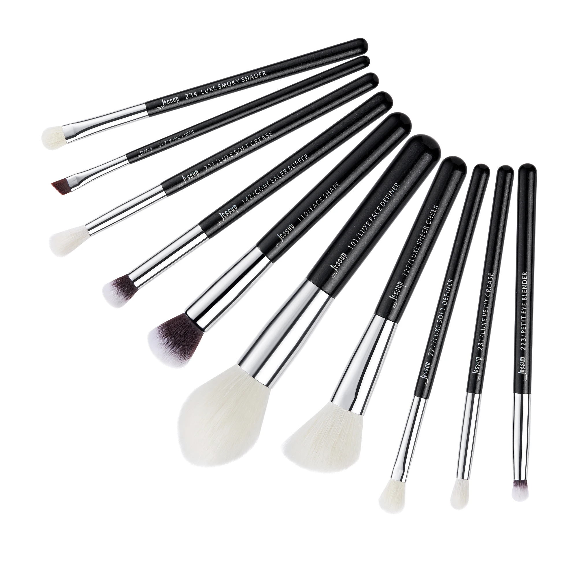 Top Trends: Jessup 10pcs Makeup Brushes Set Beauty Tools Make Up Brush Cosmetic Foundation Powder Definer Blending Eyeshadow Wing Liner Shoppable Styles - Image 5