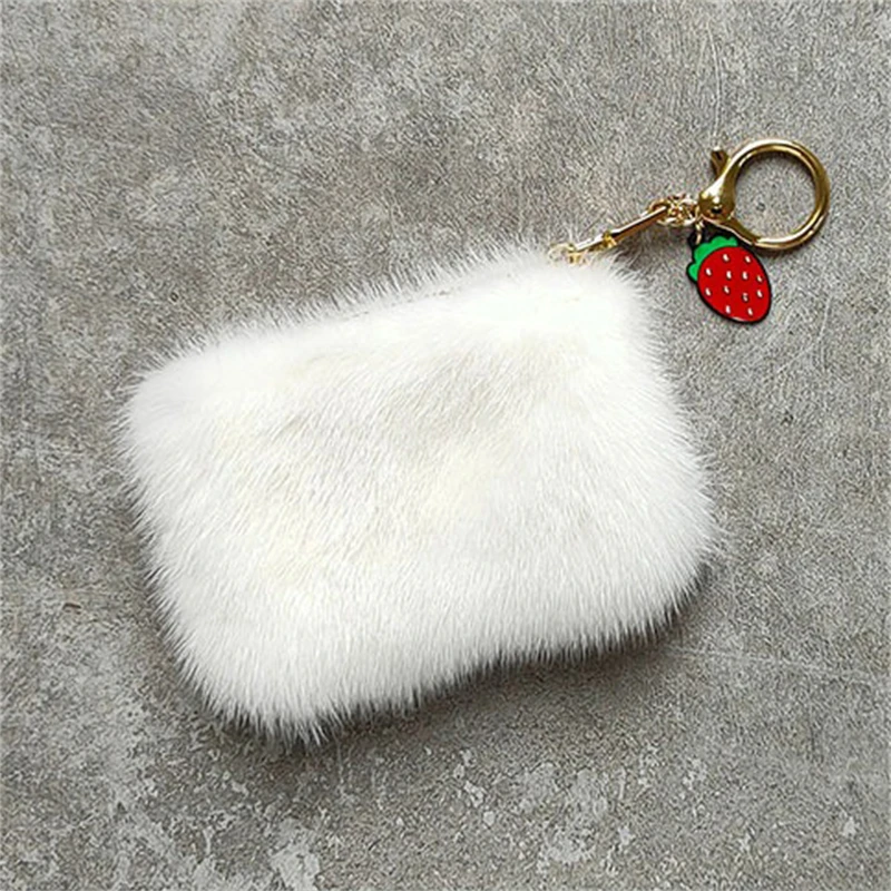 Top Trends: 2023 New High-end Fur Card Bag High Quality Mink Fur Mini Cute Fur Purse Ladies Fashion Holding Small Square Bag Shoppable Styles