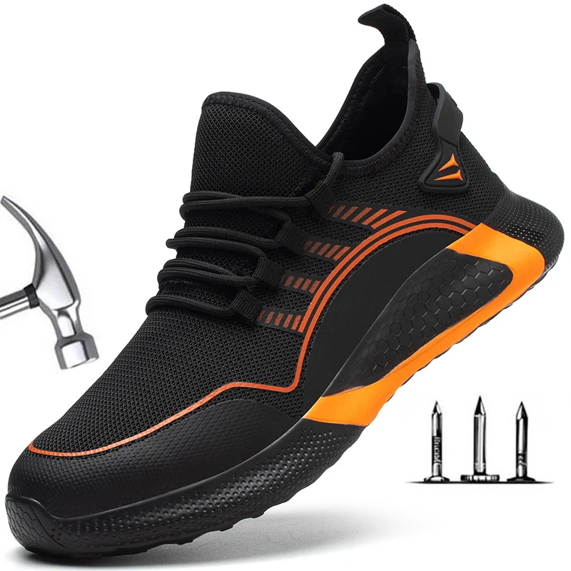 Top Trends: 2022 Lightweight Work Safety Shoes For Man Breathable Sports Safety Shoes Work Boots S3 Anti-Smashing Anti-iercing Shoppable Styles