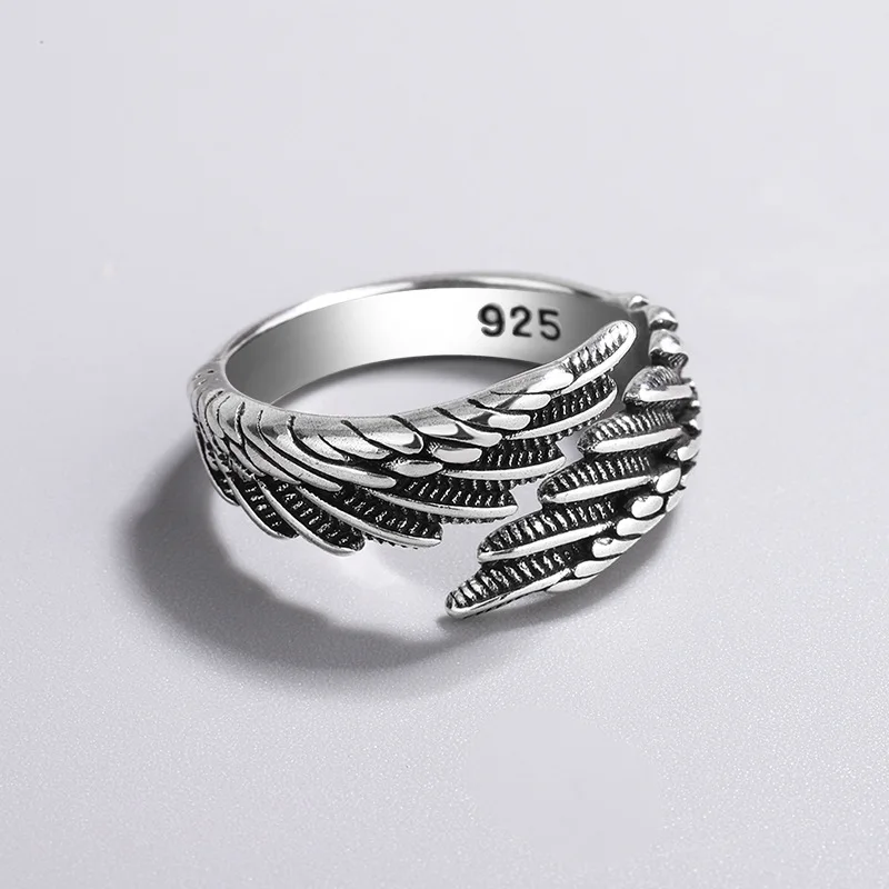 Top Trends: 925 Sterling Silver Women&#039;s Ring Feather Wing Dating Jewelry Aesthetic Accessories Cheap Items With GaaBou Shoppable Styles