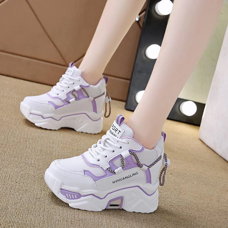 Top Trends: Comem New Fashion Sneakers Women Sports Shoes Platform Mesh Breathable Vulcanized Shoe Wedge Casual Woman Summer Zapatos Mujer Shoppable Styles