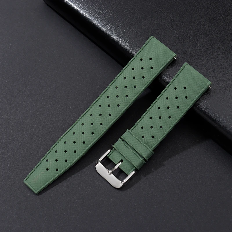 Top Trends: Breathable Silicone Watchband Quick Release Rubber Watch Straps 18mm 20mm 22mm Tropic Waterproof Smartwatch Strap Shoppable Styles