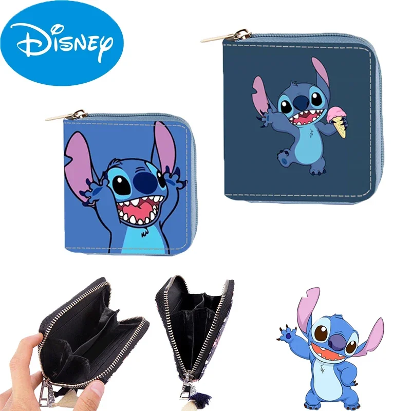 Top Trends: Disney's New Stitch Fashion Wallet Short Zipper PU Printed Student Cartoon Mini Wallet Coin Wallet Card Bag Student Clutch Bag Shoppable Styles