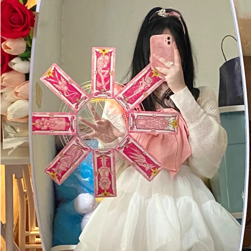 Top Trends: Anime Card Captor Kinomoto Sakura Cosplay Magic Circle Clow Card Tarot Turntable Funny Toy Prop Shoppable Styles