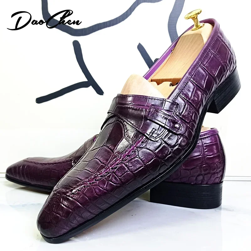 Top Trends: LUXURY MEN LOAFERS SHOES SNAKE PRINT SLIP ON LOAFERS CASUAL DRESS MAN SHOES PURPLE BLACK OFFICE WEDDING LEATHER SHOES MEN Shoppable Styles