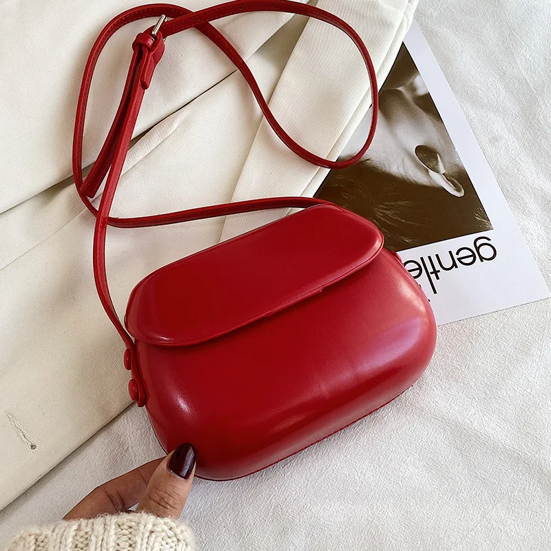 Top Trends: Fashion Women Messenger Bag PU Leather Small Shell Bag Vintage Shoulder Bag Ladies Handbags Luxury Purse Crossbody Bags Shoppable Styles