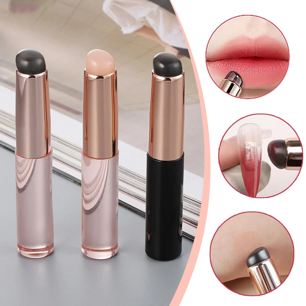 Top Trends: Lipstick Concealer Brush Silicone Lip Brush Multifunctional Elastic Portable Soft Makeup Brush Tool Косметика Кисти Для Макияжа Shoppable Styles