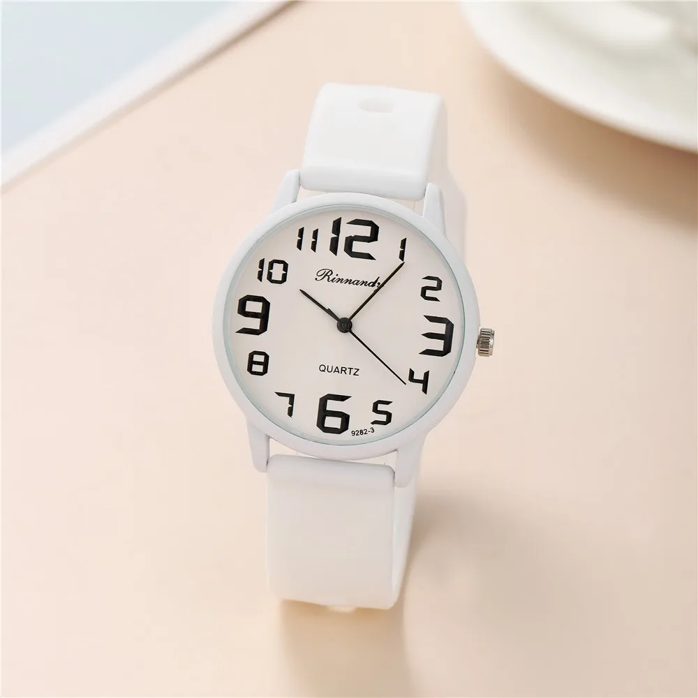 Top Trends: Women's Fashion Jelly Colour Sports Silicone Watch Simple New Trendy Digital Face Quartz Ladies Watch Shoppable Styles