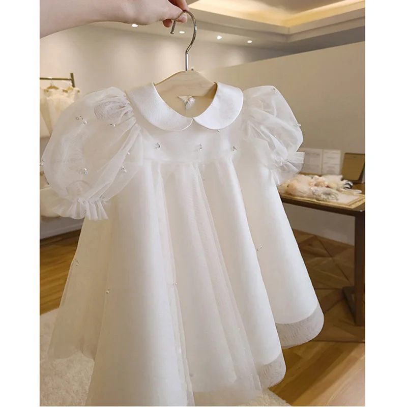 Top Trends: 2023 Princess Tulle White Dress For Baby Girls Children Kids Birthday Dresses Girl Christenning Clothing Toddlers Party Costume Shoppable Styles