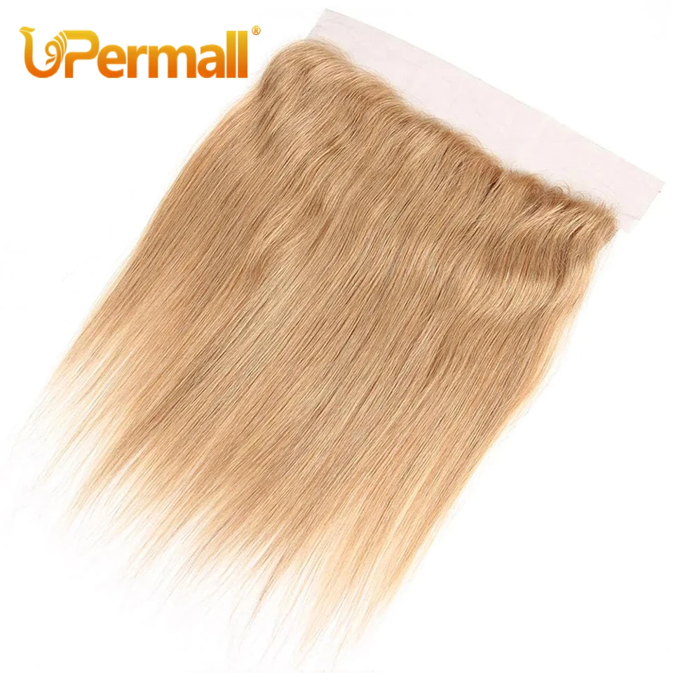 Top Trends: Upermall Honey Blonde 13x6 13x4 Lace Frontal Straight Pre Plucked Swiss HD Transparent 4x4 5x5 6x6 Closure 100% Remy Human Hair Shoppable Styles