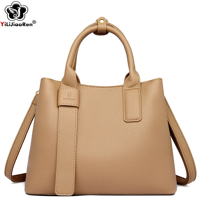 Top Trends: Fashion Handbags For Women Soft Leather Hand Bag Luxury Shoulder Bags Designer Large Tote Ladies Crossbody Messenger Bag Female Shoppable Styles