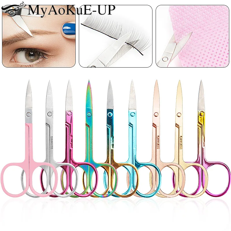 Top Trends: 1pcs Eyebrow Scissor Eyelash Trimmer Facial Hair Remover Stainless Steel Nail Cuticle Manicure Scissor Beauty Makeup Tool Shoppable Styles