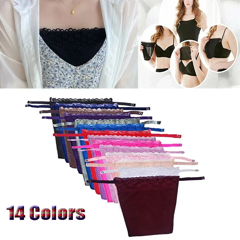 Top Trends: 1pcs Women Modal Bandeau Top Solid Breathable Strapless Bra Insert Cover Modest Panel Seamless Women Casual Tank Tube Tops Shoppable Styles