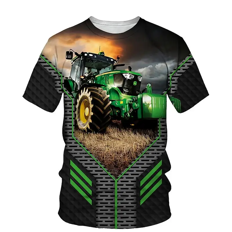 Top Trends: New Summer Truck Tractor 3D Printing Men's T-shirt Loose Round Neck Unisex Hip-hop Fashion Sunshine Handsome High-quality Top Shoppable Styles