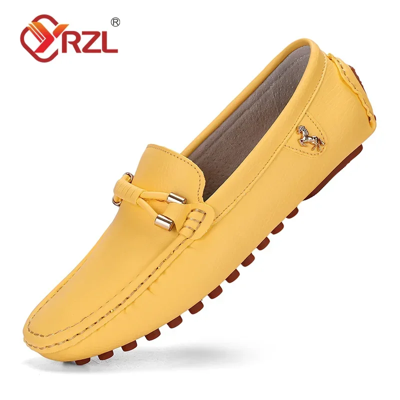 Top Trends: YRZL Loafers For Men 2024 New Handmade Moccasins Men Flats Casual Leather Shoes Luxury Comfy Mens Loafers Size 48 Shoes For Men Shoppable Styles