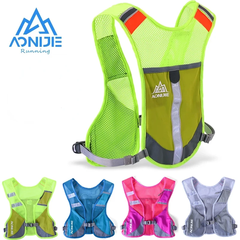 Top Trends: AONIJIE Reflective Night Running Vest Backpack Harness Water Bottle Trail Running Marathon Hiking Hydration Backpack Pack Bags Shoppable Styles