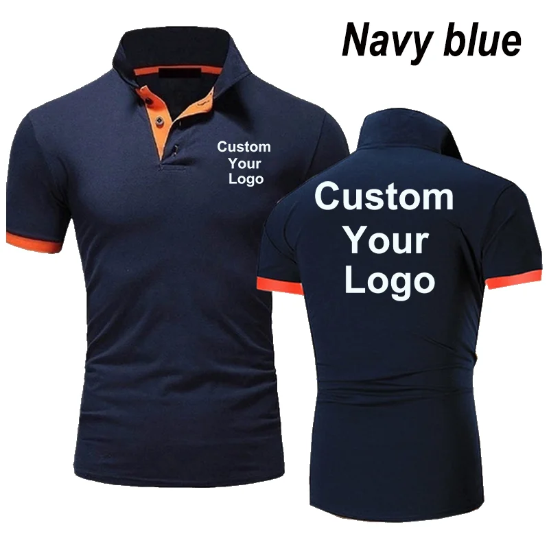 Top Trends: Men's New Custom Your Logo Short Sleeve Lapel T-Shirt Summer Fashion Casual Business Social Polo Shirt Shoppable Styles - Image 3