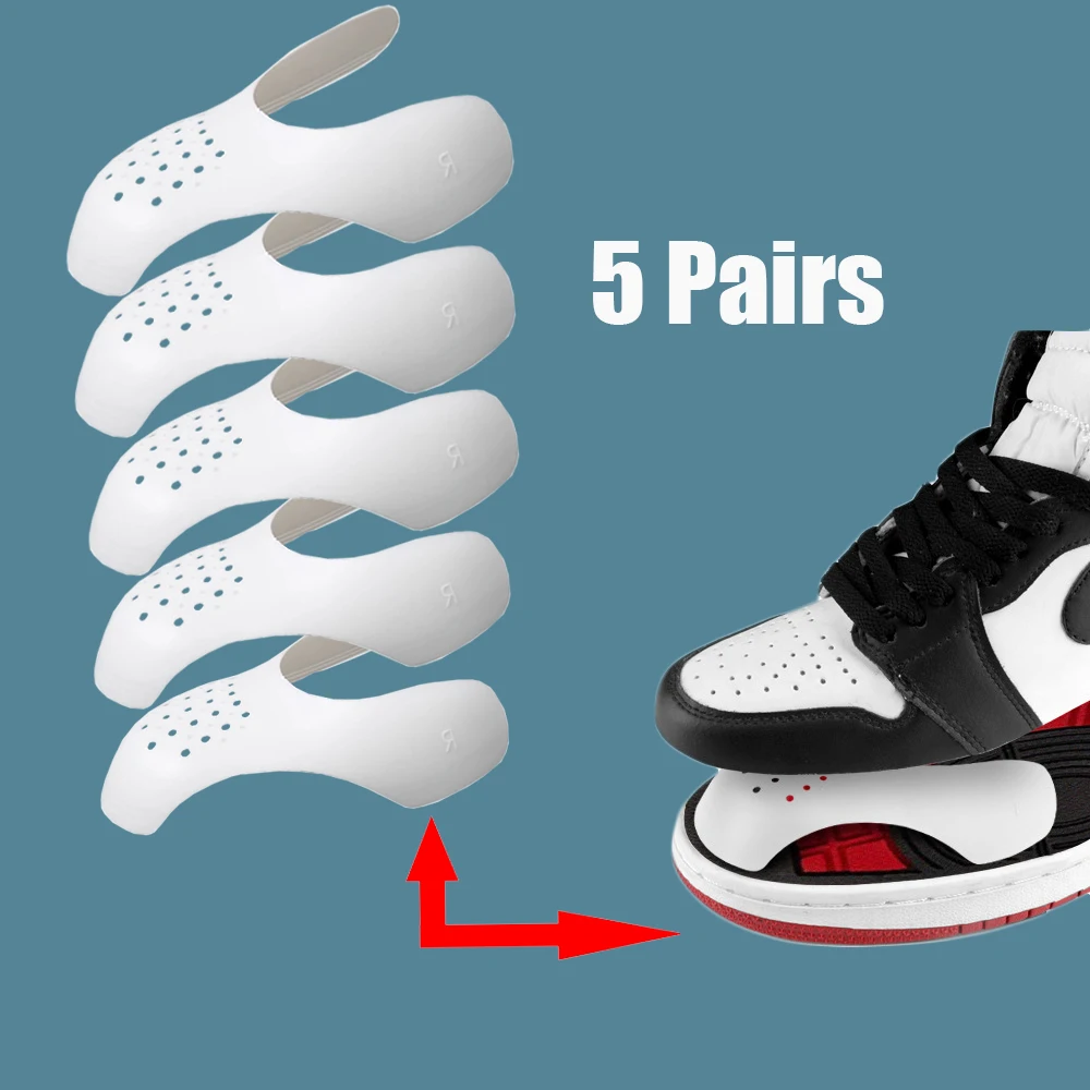 Top Trends: 5Pairs Sneakers Protector Shoes Head Stretcher Sneaker Anti Crease Wrinkled Shoe Support Toe Cap Crease Guards Dropshipping Shoppable Styles