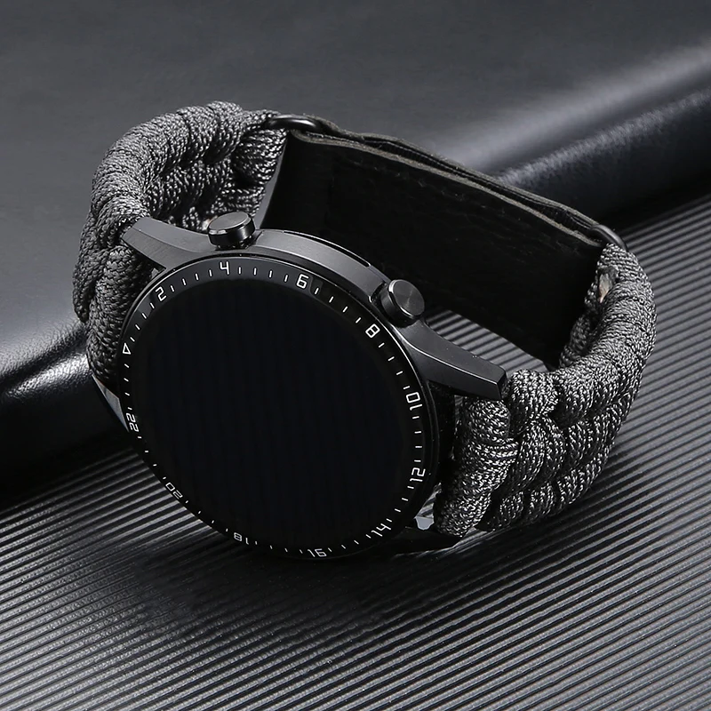 Top Trends: 20 22mm Braided Strap For Samsung Galaxy Watch 3 / 4 / 5 / 6 41 / 45mm 40 / 44mm 42 / 46mm Band For Huawei GT3 GT 2e GT2 Nylon Rope Bracelet Shoppable Styles