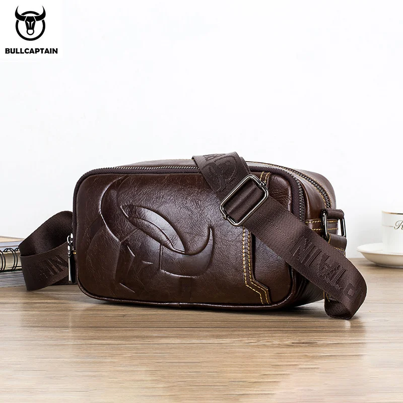 Top Trends: BULLCAPTAIN Brand Men's Crossbody Shoulder Bags High Quality Fashion Male Bages Business Man Messenger Bag Genuine Leather Bag's Shoppable Styles