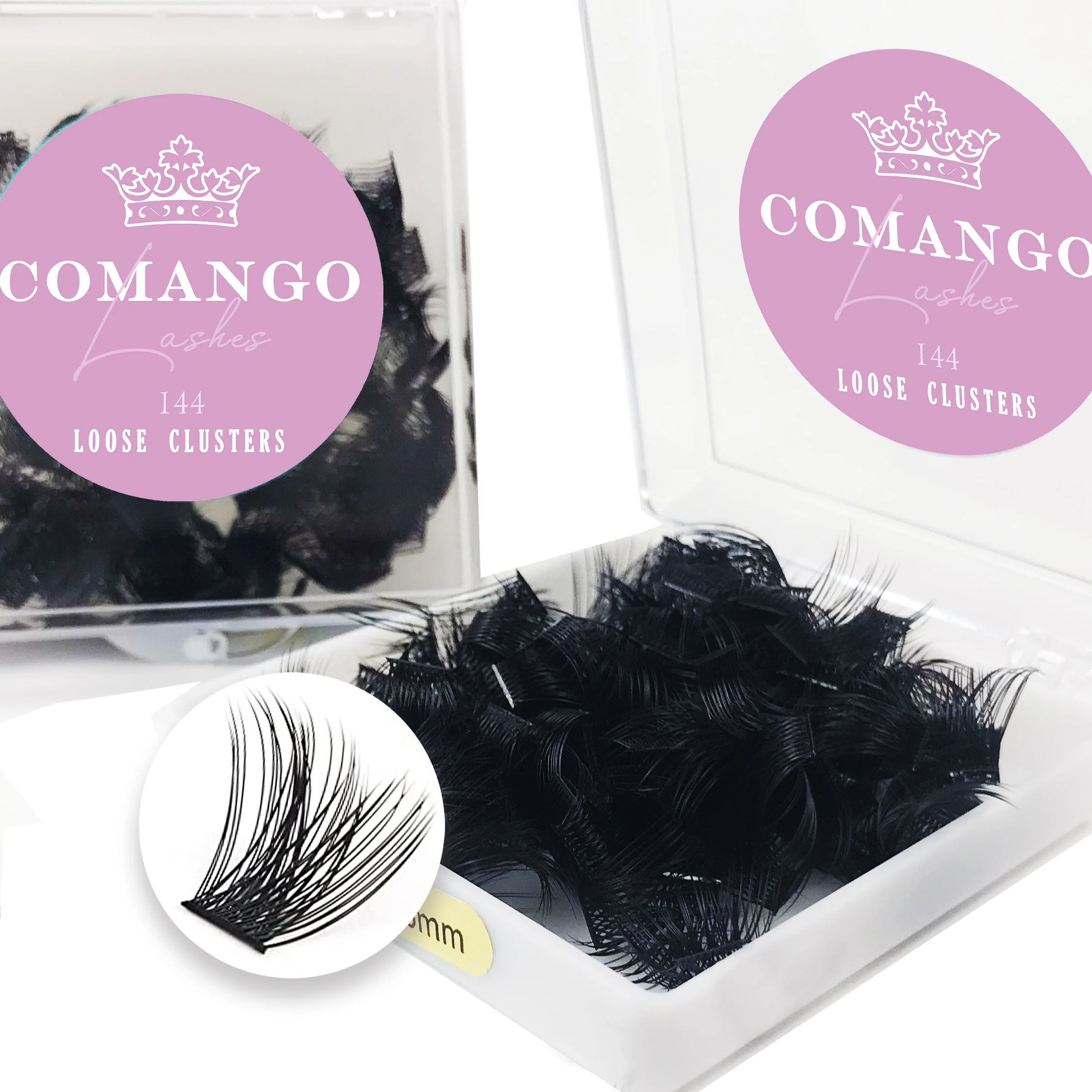 Top Trends: CoMango 144pcs Lash Clusters C / D Curl 10 / 12 / 14 / 16 / 18MM DIY Eyelash Extensions Individual Lashes Cluster DIY At Home Shoppable Styles