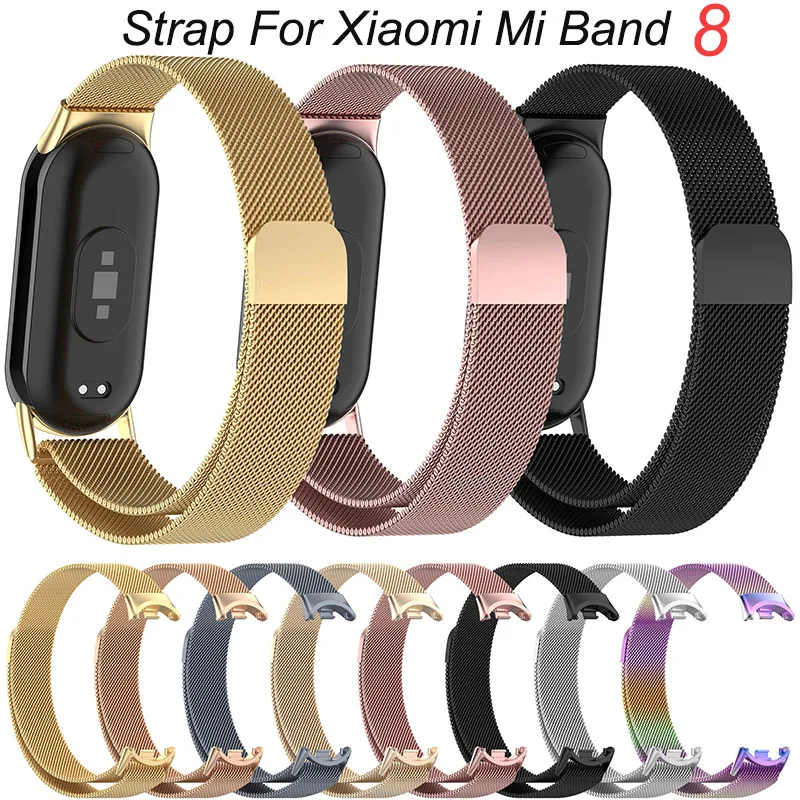 Top Trends: Strap For Xiaomi Mi Band 8 Smartwatch Replacement Wristband Metal Magnetic Bracelet For Mi Band 8 NFC Accessories Shoppable Styles