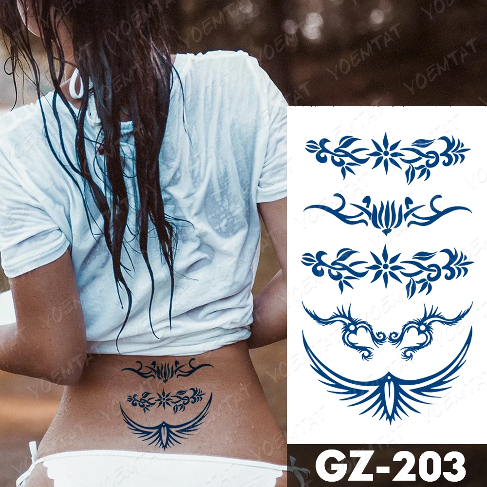 Top Trends: Juice Lasting Ink Tattoos Body Art Waterproof Temporary Tattoo Sticker Waist Chest Face Tatoo Butterfly Stars Fake Tatto Women Shoppable Styles