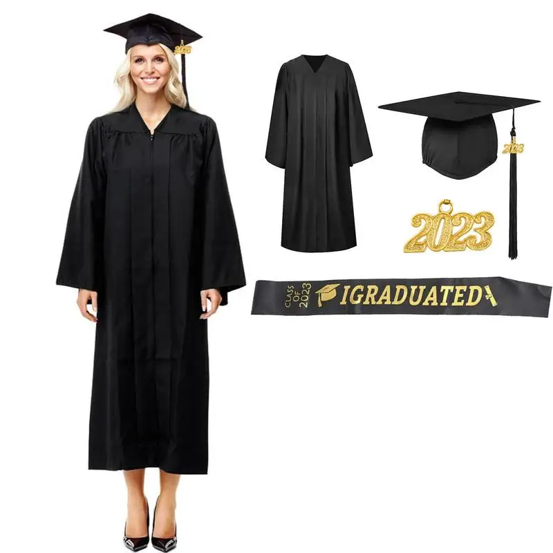 Top Trends: 2023 Graduation Gown And Cap With Tassel Unisex Academic Cap And Gown 2023 High School University Graduation Ceremony Shoppable Styles