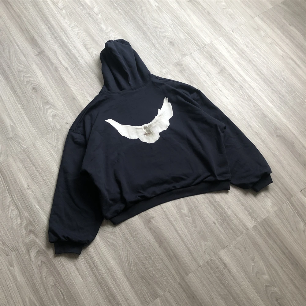 Top Trends: Kanye666 YZY DONDA Streetwear Oversized Clothing Kanye West Double Layer Pigeon Printed Tops Sweatshirt Pullover Hoodies For Men Shoppable Styles