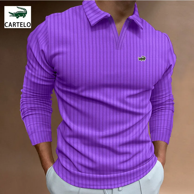 Top Trends: New Autumn Fashion Men's Polo Shirt Solid Color Long Sleeve Embroidery Brand Polo Shirt Casual Sports Top S-3XL Shoppable Styles - Image 6