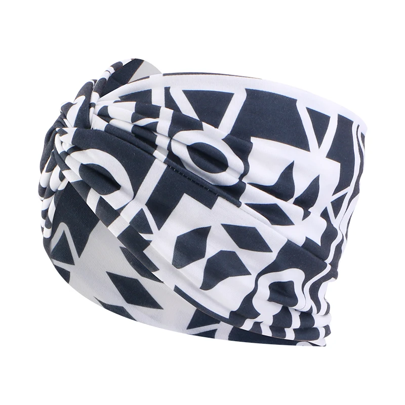 Top Trends: Newly African Pattern Twist Style Headband Elastic Double Layer Bandana Sports Run Hair Band For Women Headwear Hair Accessories Shoppable Styles - Image 5