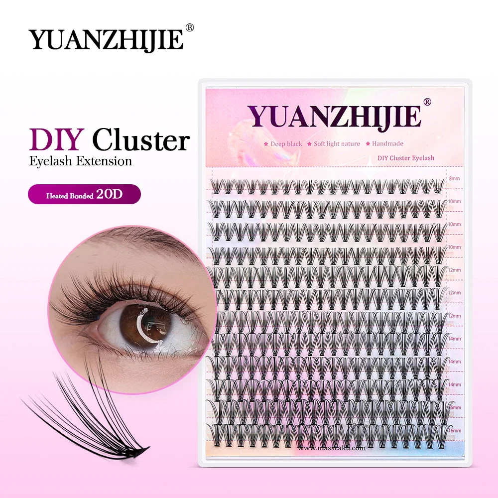 Top Trends: MASSCAKU 240 Bundles New Individual 20D Russian C / D Curl Volume Segmented DIY Cluster Eyelash Extension Makeup Grafting Cilia Shoppable Styles