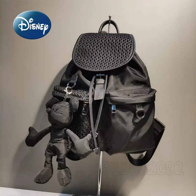 Top Trends: Disney Mickey New Fashion Women's Backpack Denim Retro Luxury Women's Backpack Drawstring Flip Large Capacity Travel Backpack Shoppable Styles