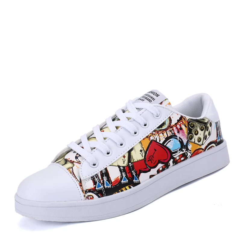 Top Trends: Fashion Graffiti Sneakers Men Hip Hop Skateboarding Shoes Comfortable Walking Platform Sneakers Man Couple Footwear Plus Size 46 Shoppable Styles