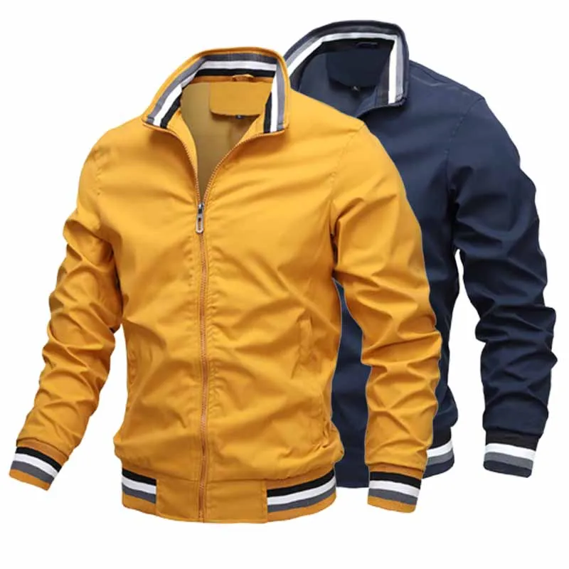 Top Trends: Windbreak Men&#039;s Bomber Jacket Casual Zipper Coat Outdoor Sports Jacket Spring Autumn Military Motorcycle Jacket Oversized 6XL Shoppable Styles