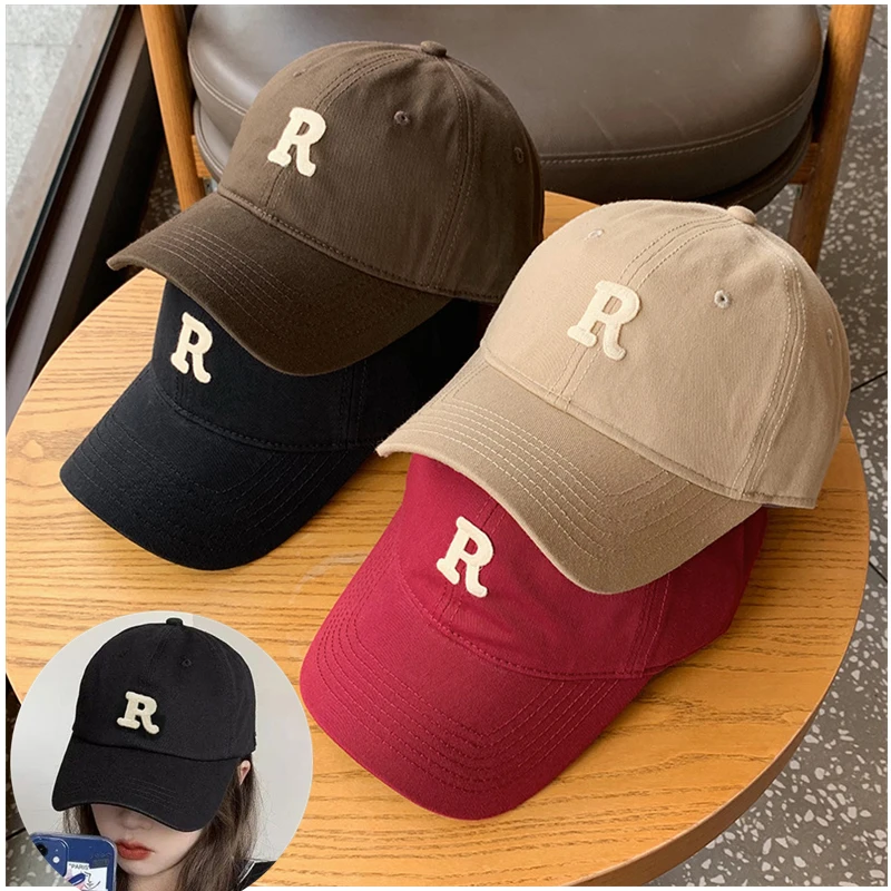 Top Trends: Men And Woman&#039;s Baseball Caps кепка женская Adjustable Casual Embroidered Letter R Cotton Sun Hats Unisex Solid Color Visor Hat Shoppable Styles