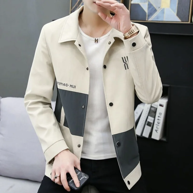 Top Trends: Fashion Lapel Button Spliced Loose Embroidery Coats Men's Clothing 2023 Autumn New Oversized Casual Tops Asymmetrical Jackets Shoppable Styles