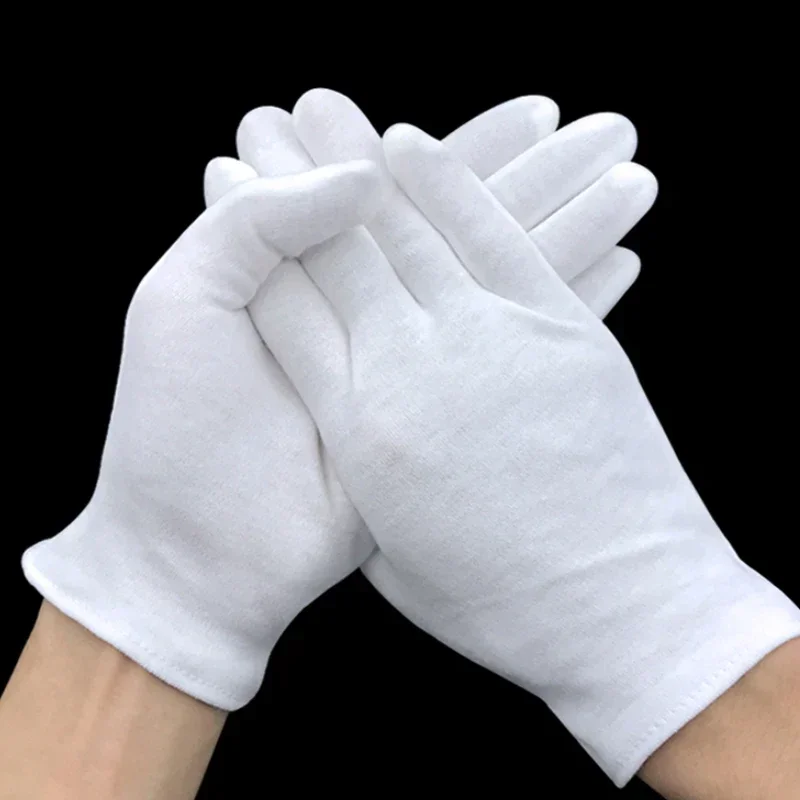 Top Trends: 1-20pairs White Cotton Work Gloves Dry Hands Handling Film SPA Gloves Ceremonial High Stretch Gloves Household Cleaning Tools Shoppable Styles - Image 4