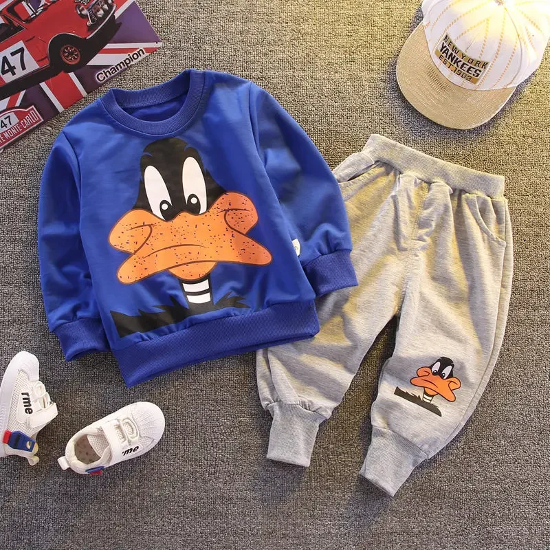 Top Trends: Spring Autumn Children Cartoon T-shirt Pants 2Pcs / sets Baby Boy Clothes Infant Outfit Fashion Kids Toddler Casual Tracksuits Set Shoppable Styles