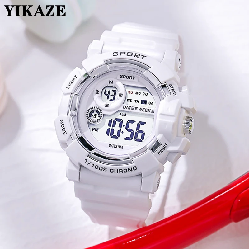 Top Trends: YIKAZE Digital Kids Watch Waterproof Child Sports Watches Multifunction Clock LED Electronic Wristwatch For Kids Boys Girls Gift Shoppable Styles