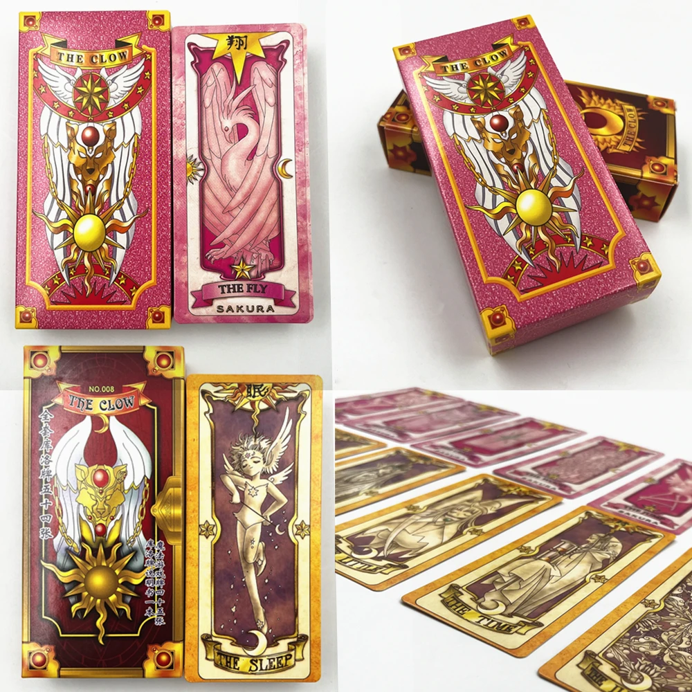 Top Trends: Anime 54 / 56 Piece Card Captor Suit Cosplay KINOMOTO SAKURA The Clow Tarot Paper Poker Board Game Prop Shoppable Styles