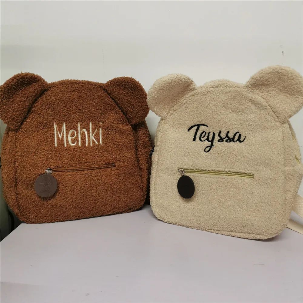 Top Trends: Teddy Bear Backpack Custom Name Kids Portable Travel Shopping Bag Rucksack Children&#039;s School Backpacks With Embroidered Name Shoppable Styles