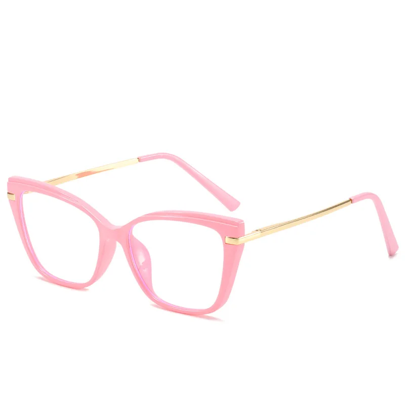 Top Trends: Fashion Colorful Rose Red Glasses Women Vintage Anti-Computer Radiation Eyewear Light Weight Men Blue Blocking Glasses Frames Shoppable Styles