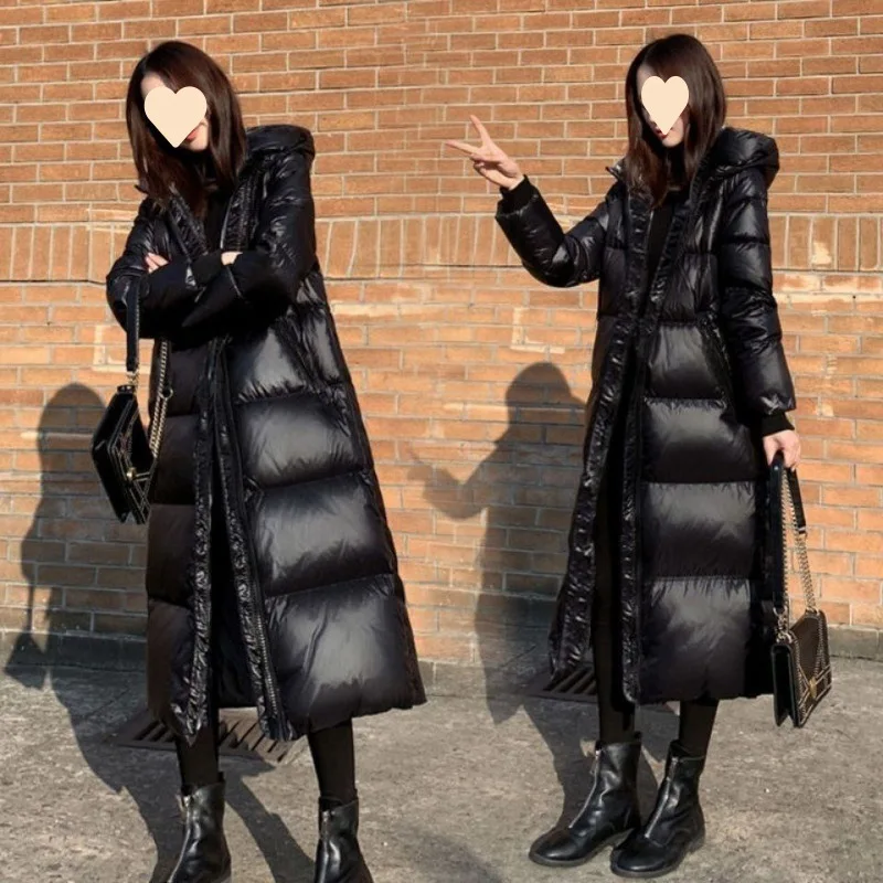 Top Trends: Winter Jacket Women Parkas Hooded Long Puffer Jacket 2023 Black Streetwear Outerwear Casual Thicken Warm Elegant Coats Shoppable Styles