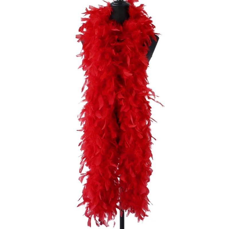 Top Trends: Feather Boa Plush Feather Trim Stripe Shawl For Wedding Dress Clothes Decors Shoppable Styles - Image 3