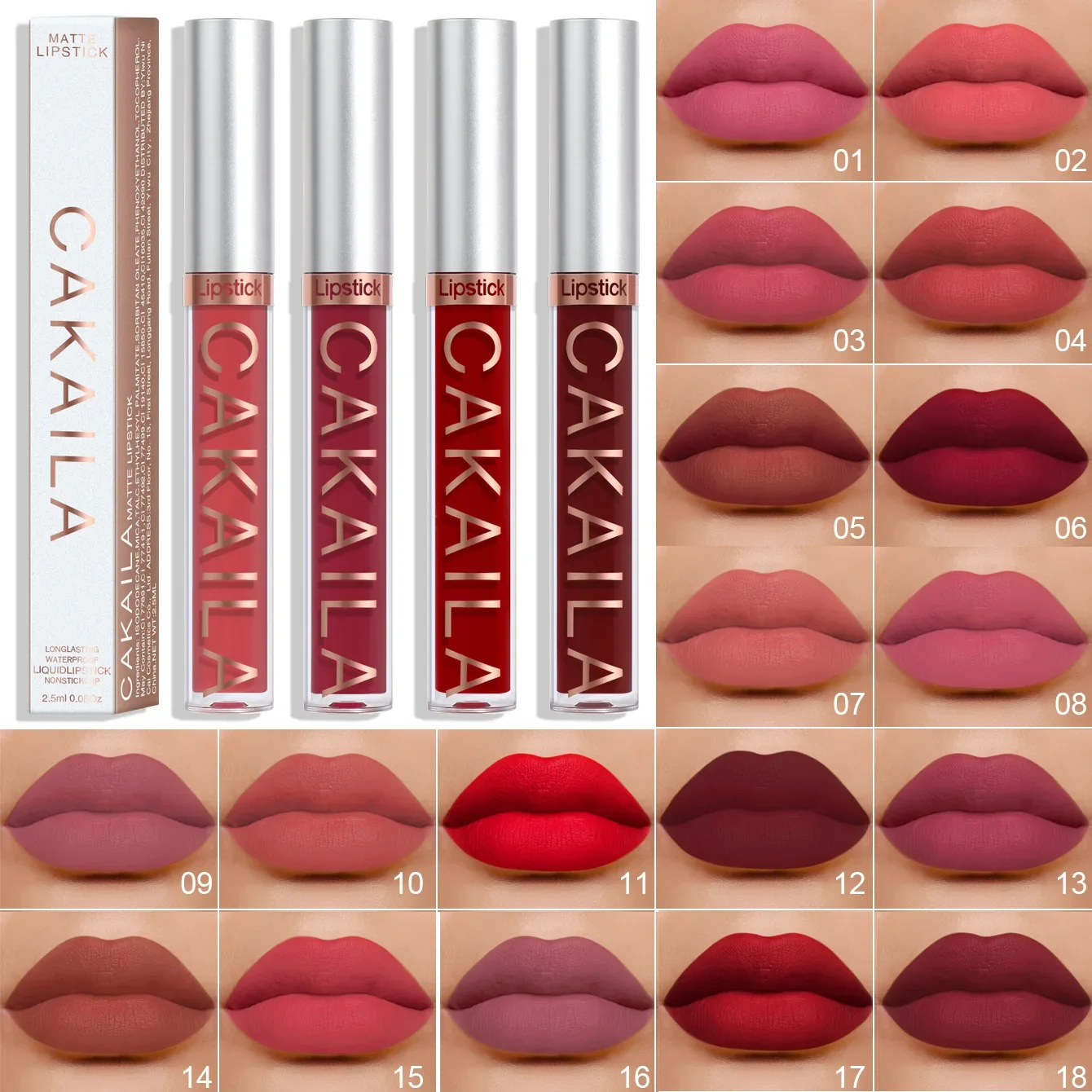 Top Trends: Matte Liquid Lipstick Waterproof Long Lasting Velvet Mate Nude Brown Red Lip Gloss Lint Tube Makeup Cosmetic Lipsticks Lipgloss Shoppable Styles - Image 2