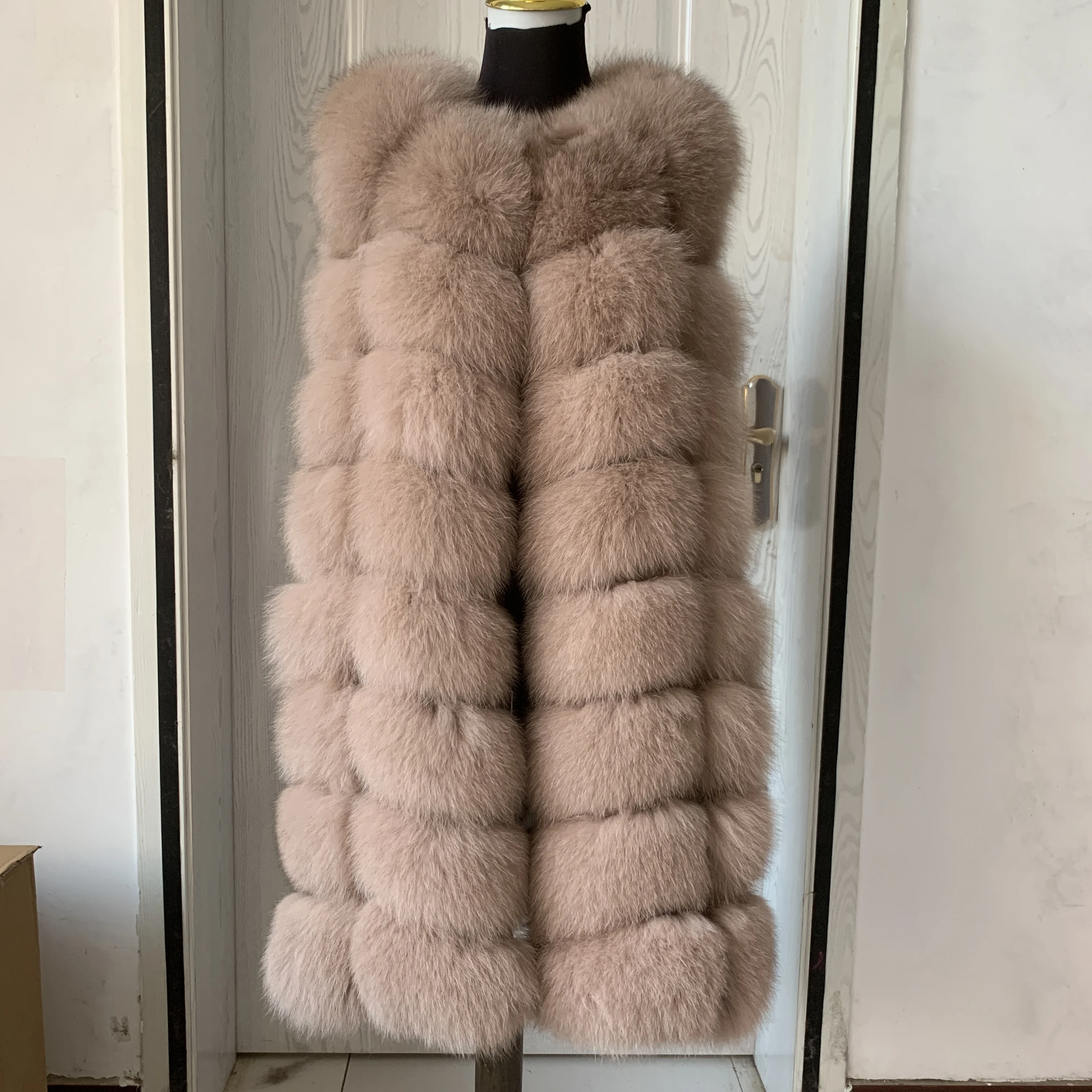 Top Trends: Natural Fox Fur Vest Lady Warm Vest Multicolor 100% Natural Fur Coat Fox Fur Vest Real Fur Vests Sleeveless Real Fox Fur Coats Shoppable Styles